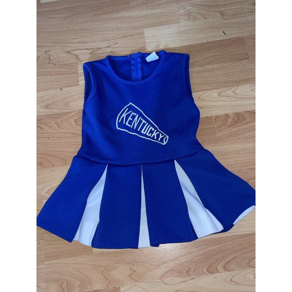 Little King Kentucky Wildcats Cheerleader Dress Blue White Toddler 18-24M?
